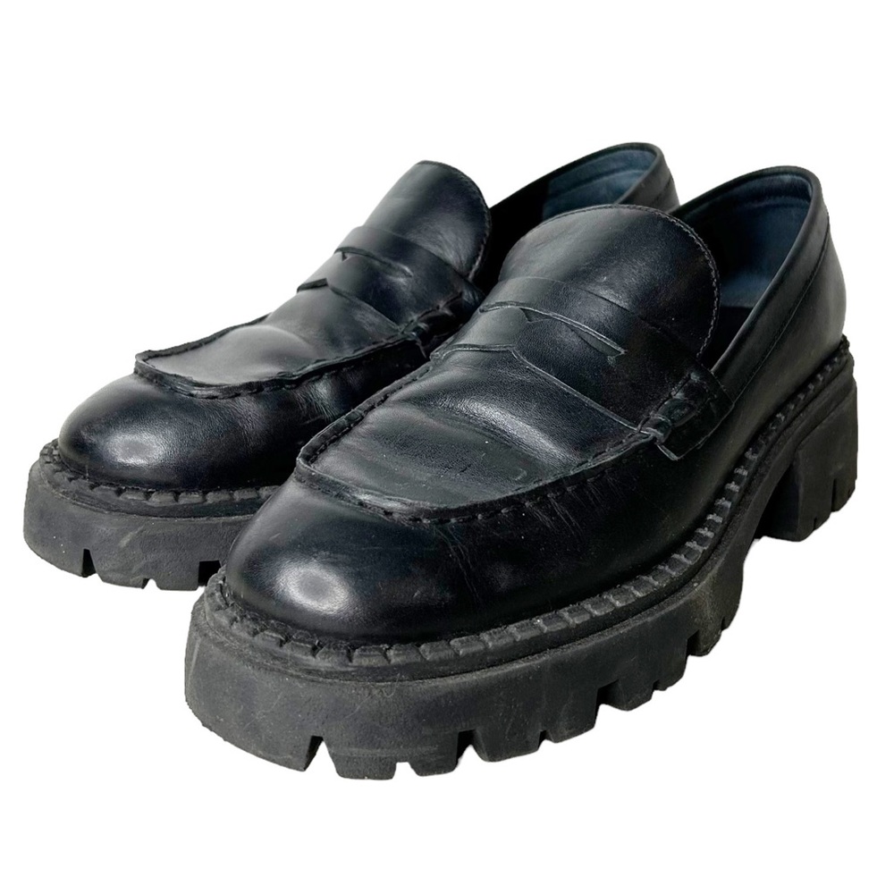 Free People Black Chunky Loafers